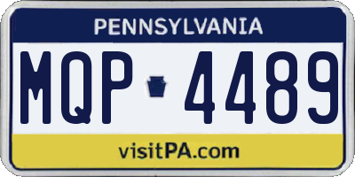 PA license plate MQP4489