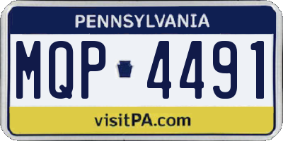 PA license plate MQP4491