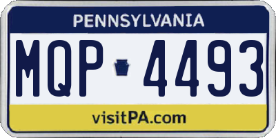 PA license plate MQP4493