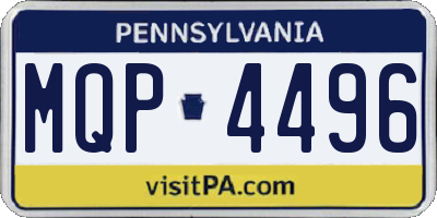 PA license plate MQP4496