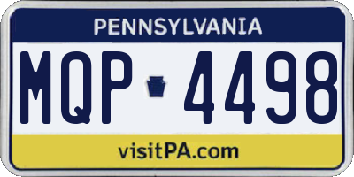 PA license plate MQP4498
