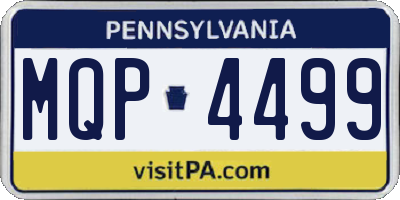 PA license plate MQP4499