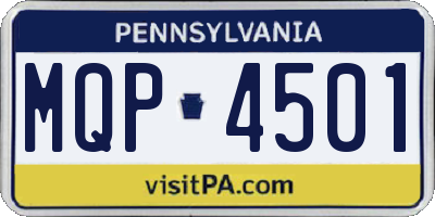 PA license plate MQP4501