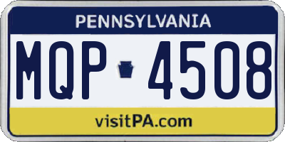 PA license plate MQP4508