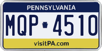 PA license plate MQP4510