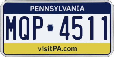 PA license plate MQP4511