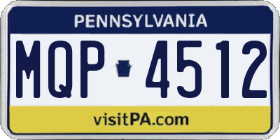 PA license plate MQP4512