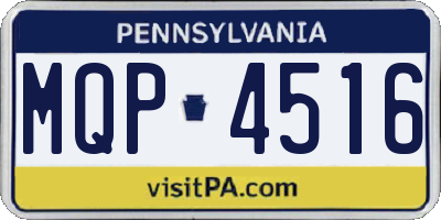 PA license plate MQP4516