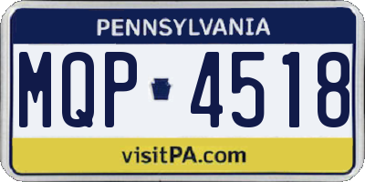 PA license plate MQP4518