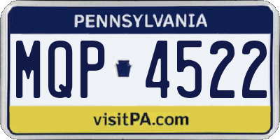 PA license plate MQP4522