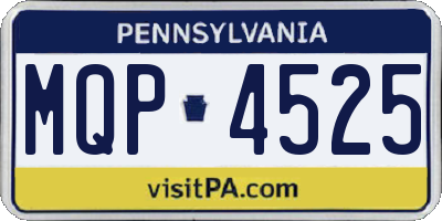 PA license plate MQP4525