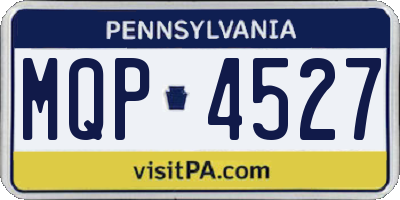 PA license plate MQP4527