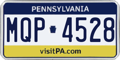 PA license plate MQP4528