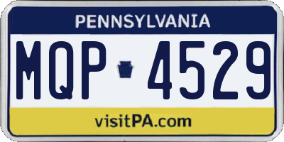 PA license plate MQP4529