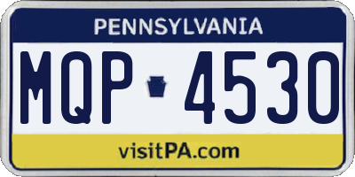 PA license plate MQP4530