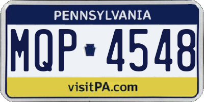 PA license plate MQP4548