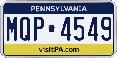 PA license plate MQP4549