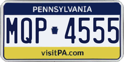 PA license plate MQP4555