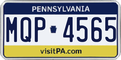 PA license plate MQP4565