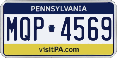 PA license plate MQP4569