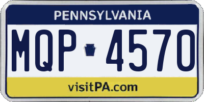 PA license plate MQP4570