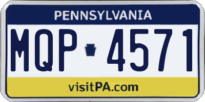 PA license plate MQP4571