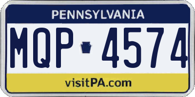 PA license plate MQP4574