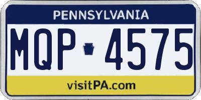 PA license plate MQP4575