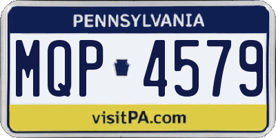 PA license plate MQP4579