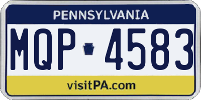 PA license plate MQP4583