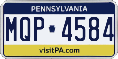 PA license plate MQP4584