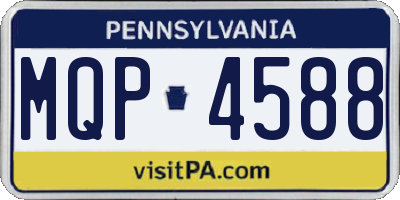 PA license plate MQP4588