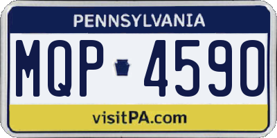 PA license plate MQP4590