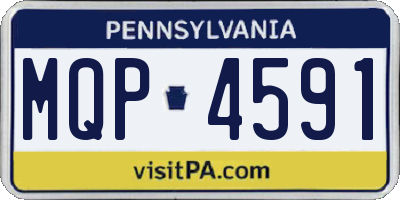 PA license plate MQP4591