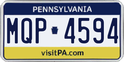 PA license plate MQP4594