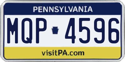 PA license plate MQP4596