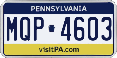 PA license plate MQP4603