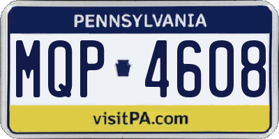 PA license plate MQP4608