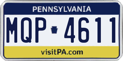 PA license plate MQP4611