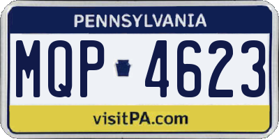 PA license plate MQP4623