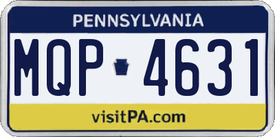 PA license plate MQP4631