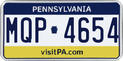PA license plate MQP4654