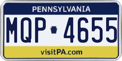 PA license plate MQP4655