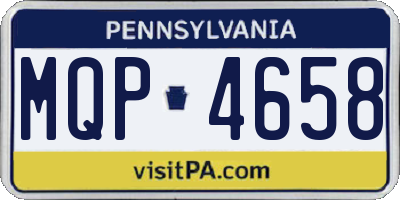 PA license plate MQP4658