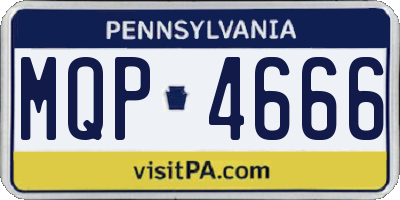 PA license plate MQP4666