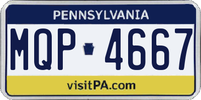 PA license plate MQP4667