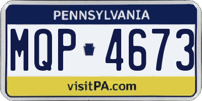 PA license plate MQP4673