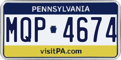 PA license plate MQP4674