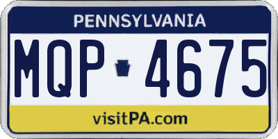 PA license plate MQP4675