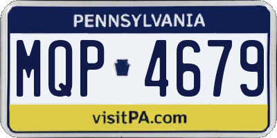 PA license plate MQP4679